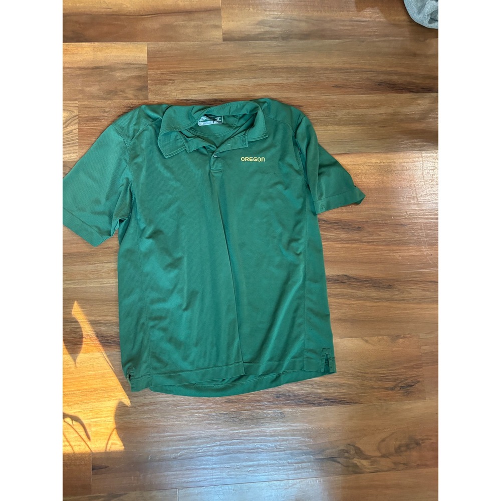 Cutter & Buck University of Oregon Ducks Mens Green Performance Mesh Polo Shirt
